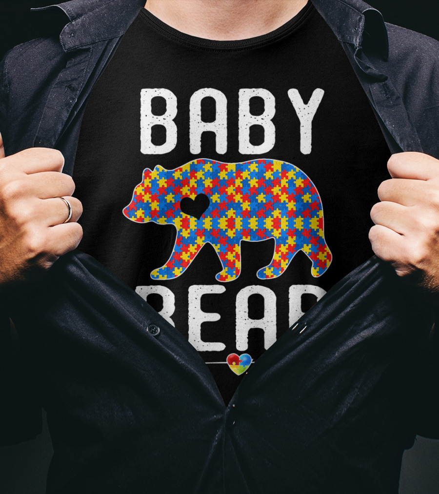 BABY BEAR Autism Puzzle Heart Awareness T-Shirt