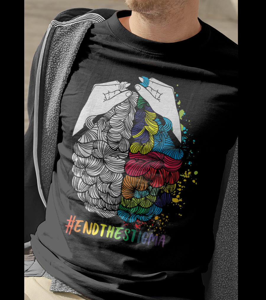 EndTheStigma Colorful Mental Health Matters Awareness T-Shirt