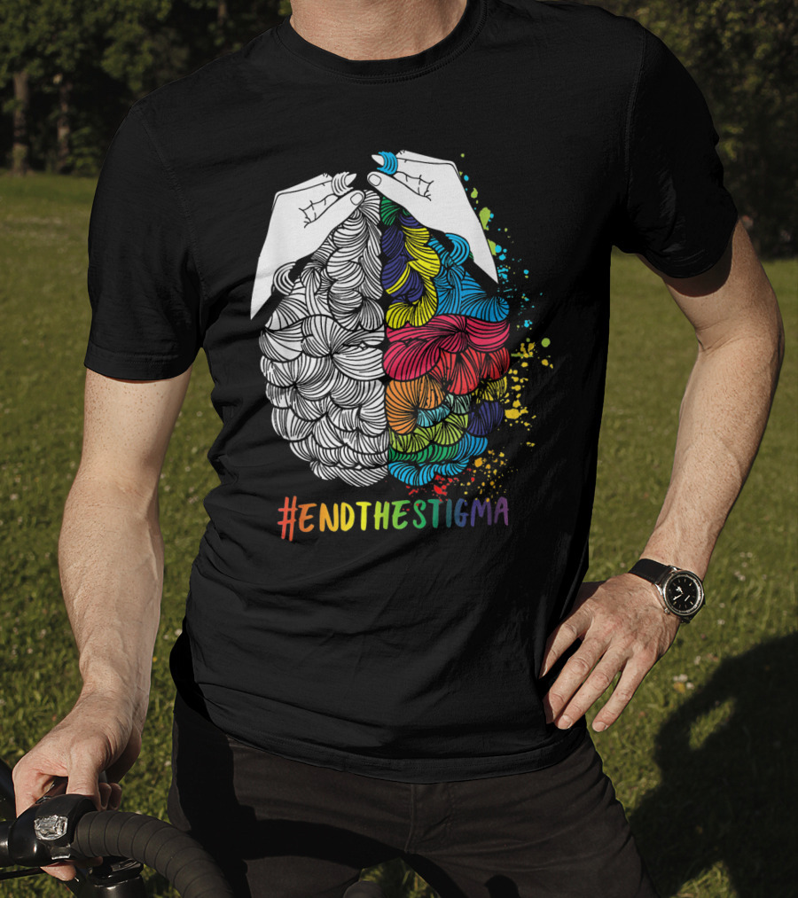 EndTheStigma Colorful Mental Health Matters Awareness T-Shirt