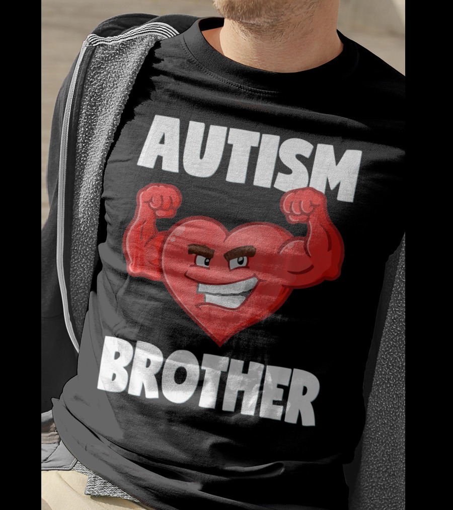 Autism Brother Heart Strong Brothers T-Shirt
