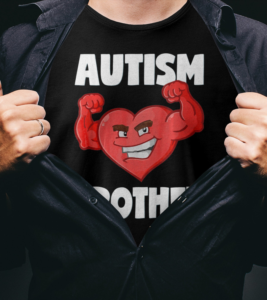 Autism Brother Heart Strong Brothers T-Shirt