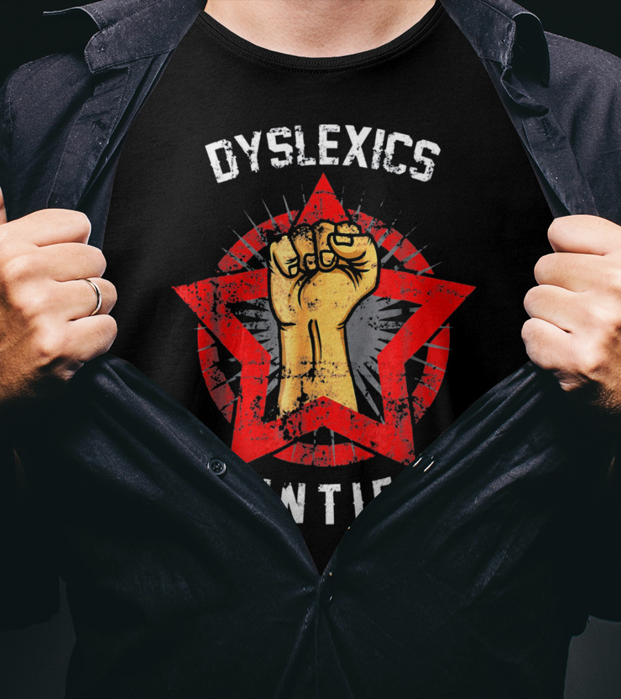 Dyslexics Untie Fist In Star Red Circle T-Shirt