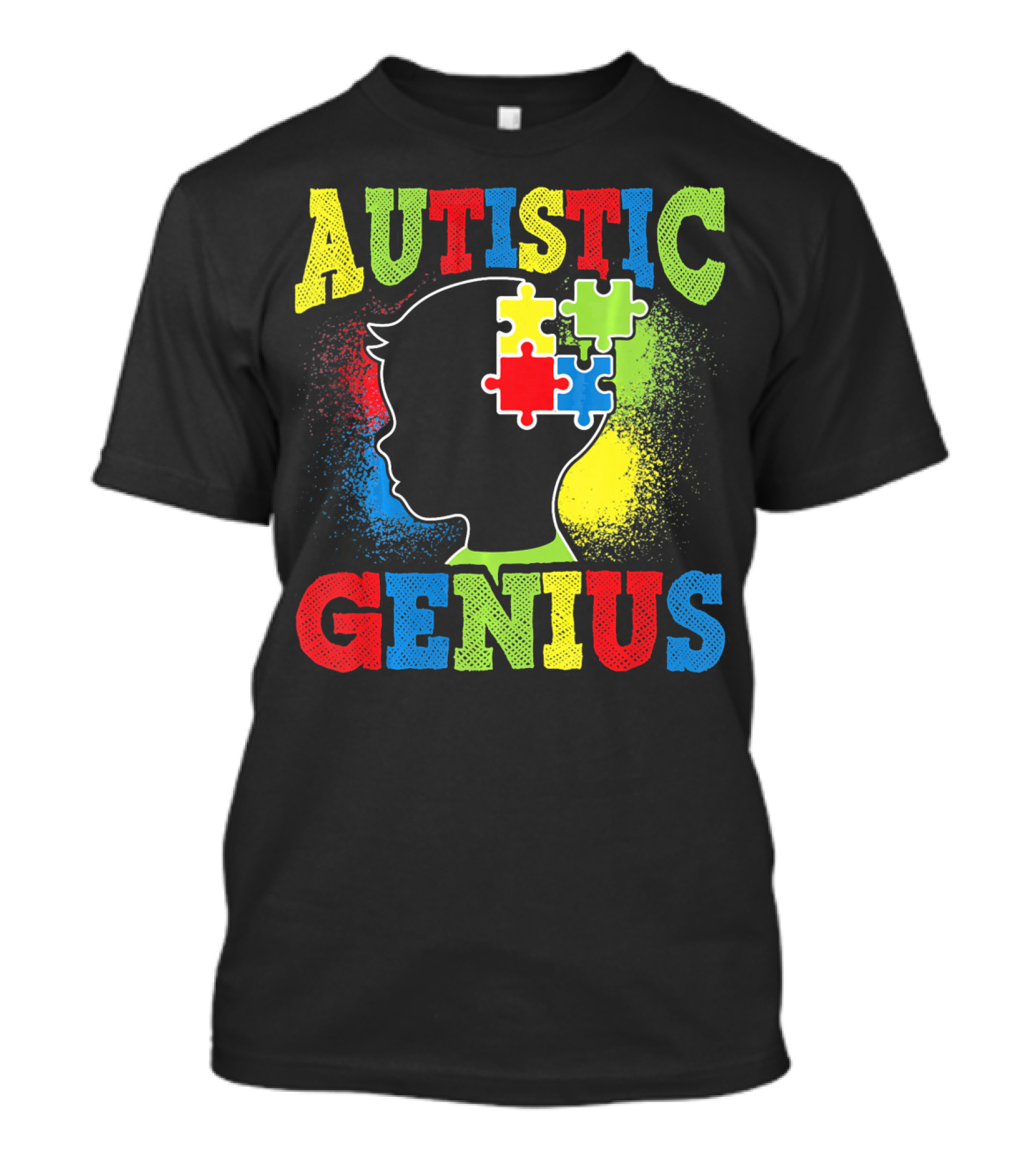 Autistic Genius Puzzle Head T-Shirt