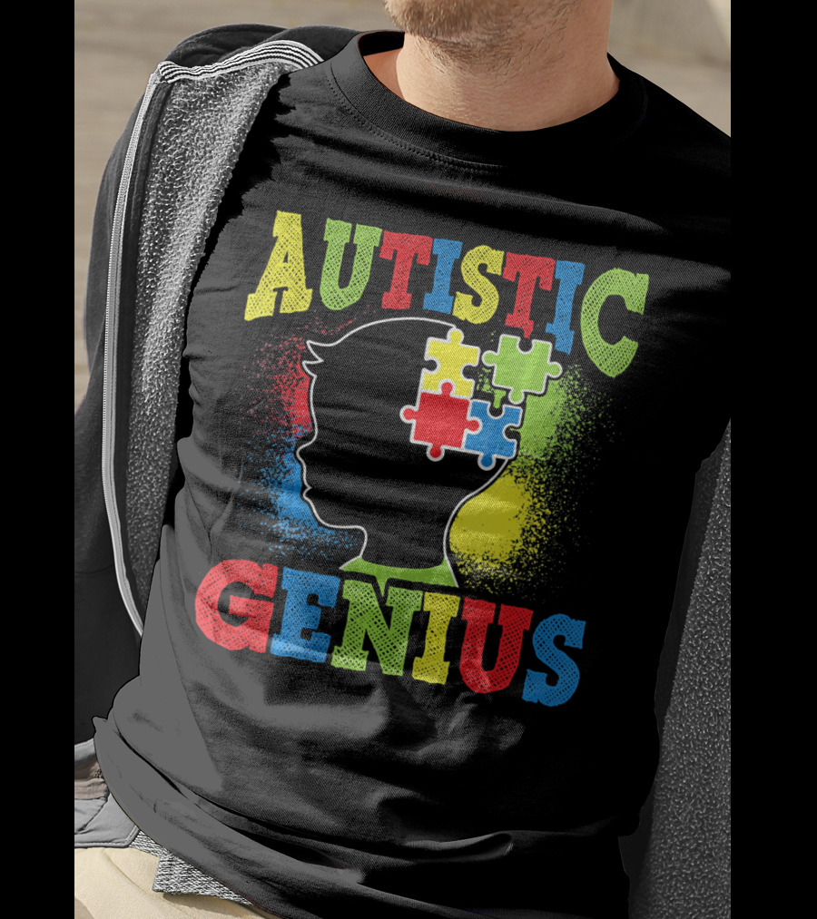 Autistic Genius Puzzle Head T-Shirt