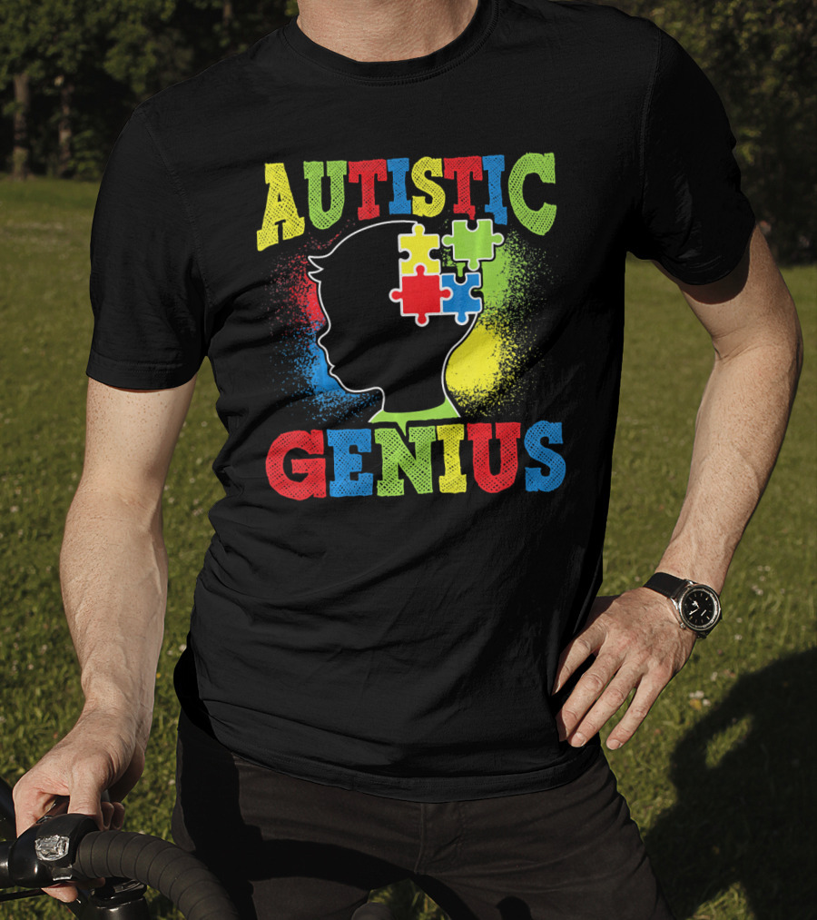 Autistic Genius Puzzle Head T-Shirt