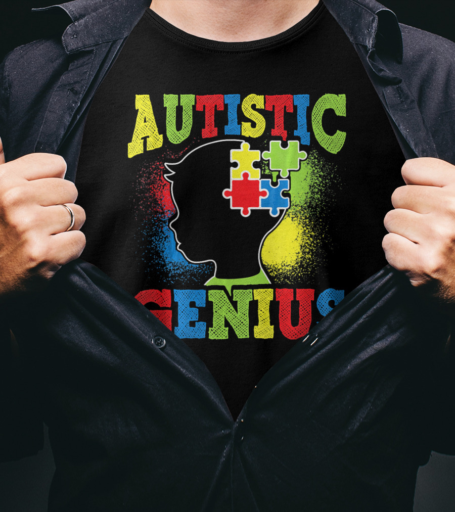 Autistic Genius Puzzle Head T-Shirt