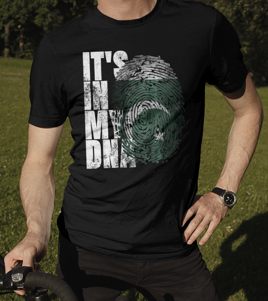 It's In My DNA Pakistani Flag Fingerprint T-Shirt