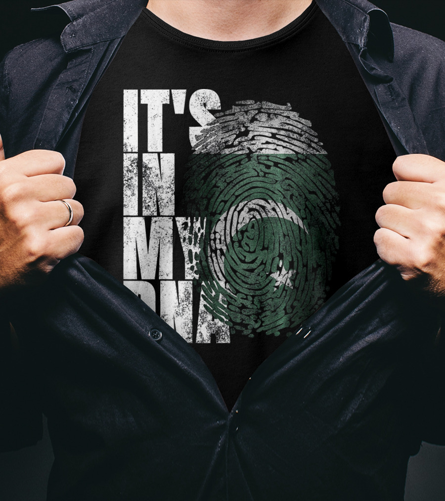 It's In My DNA Pakistani Flag Fingerprint T-Shirt