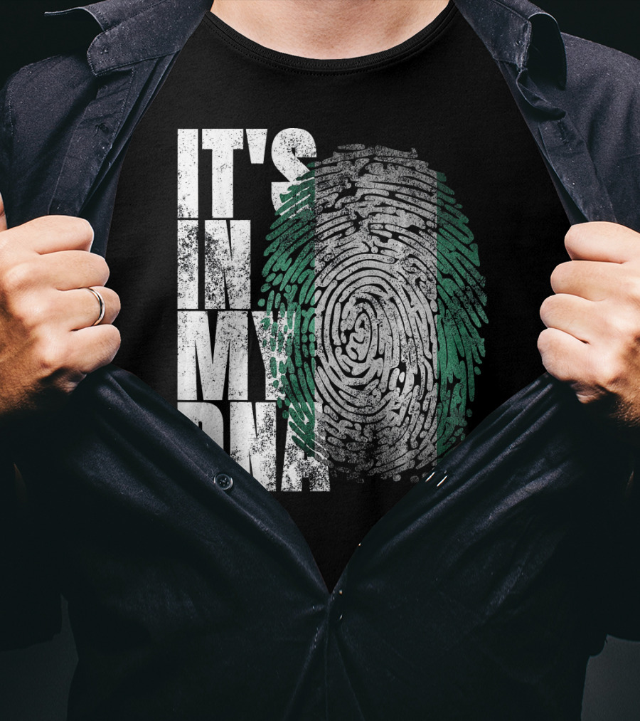 It's In My DNA Nigerian Heritage Fingerprint T-Shirt