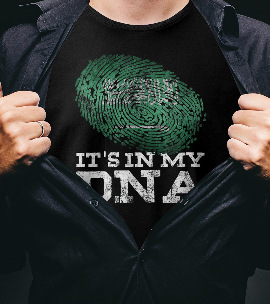 It's In My DNA Saudi Arabian Flag Fingerprint T-Shirt