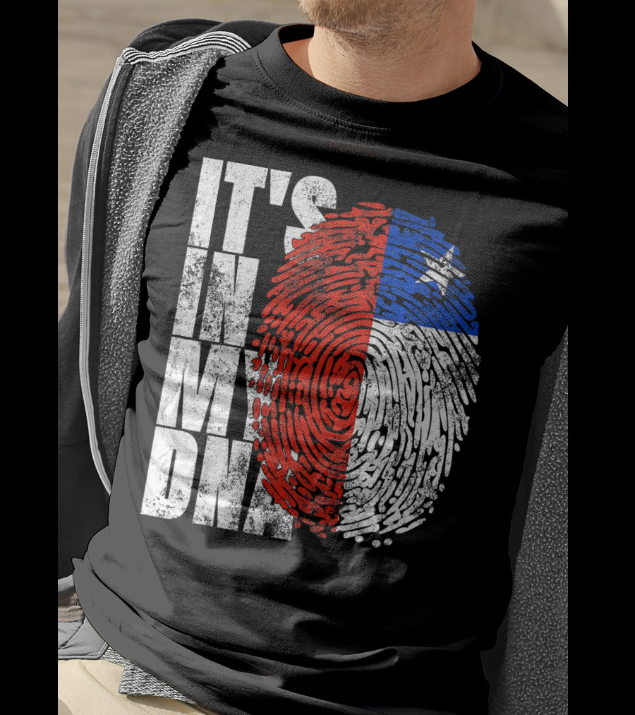 It's In My DNA Chilean Fingerprint Flag T-Shirt