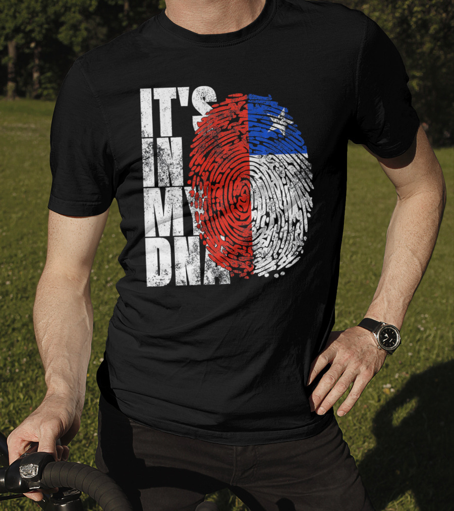 It's In My DNA Chilean Fingerprint Flag T-Shirt
