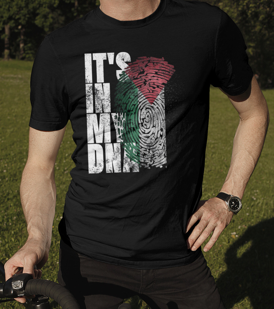 It's In My DNA Palestinian Flag Fingerprint T-Shirt