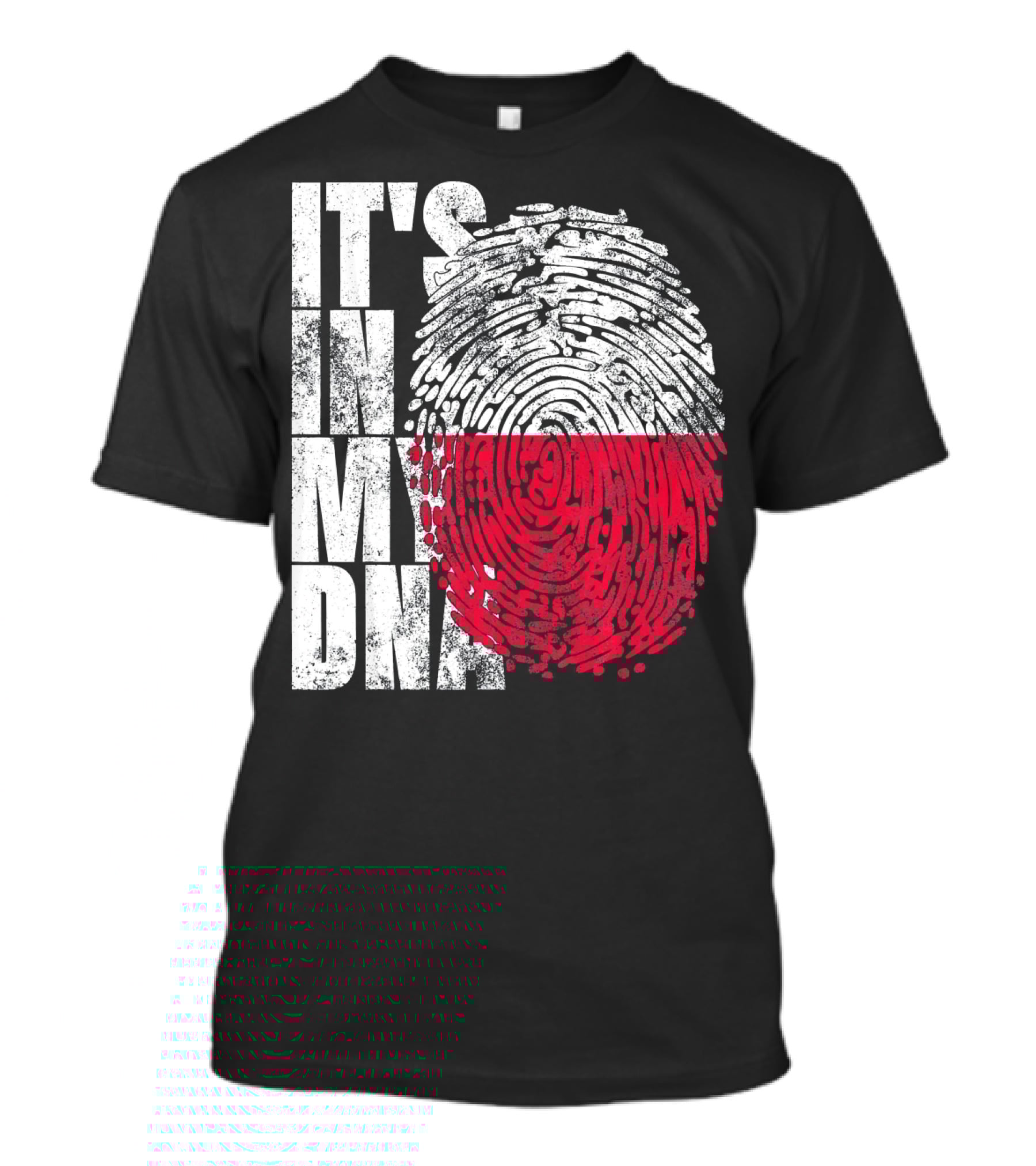It's In My DNA Polish Polska Flaga Fingerprint T-Shirt