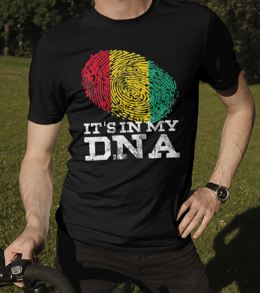 It's In My DNA Guinean Proud Afro Fingerprint Colors T-Shirt