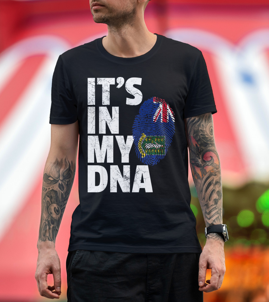 IT'S IN MY DNA British Virgin Islands Flag Fingerprint T-Shirt