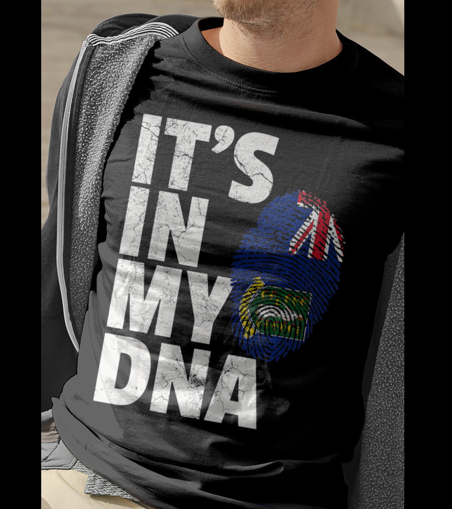 IT'S IN MY DNA British Virgin Islands Flag Fingerprint T-Shirt