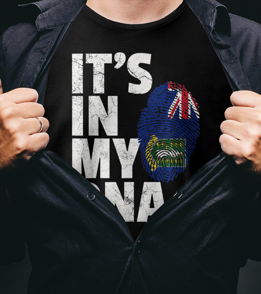 IT'S IN MY DNA British Virgin Islands Flag Fingerprint T-Shirt