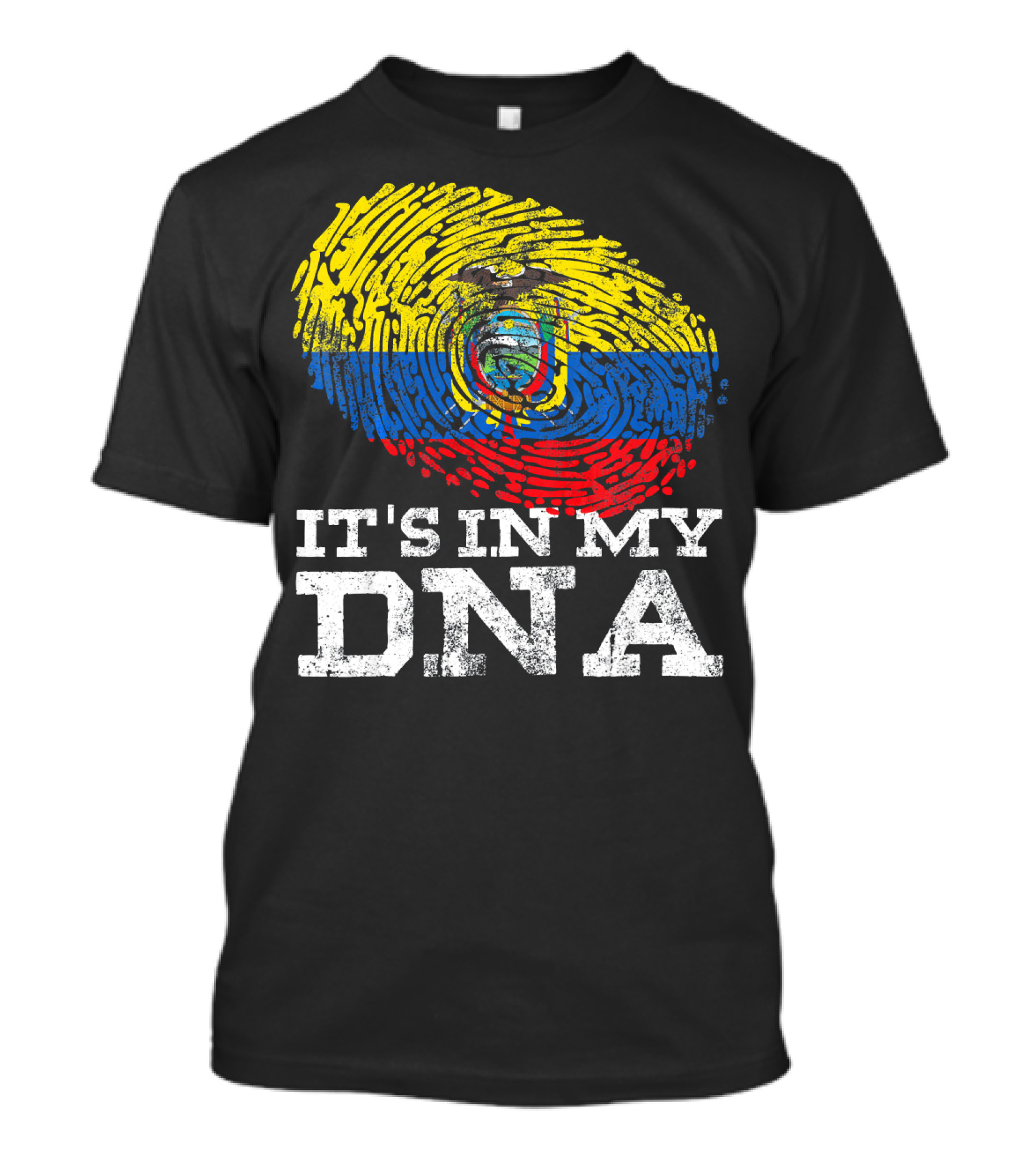 It's In My DNA Ecuadorian Fingerprint Flag T-Shirt