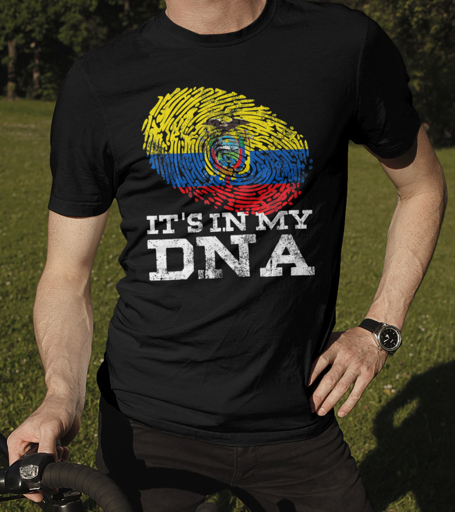 It's In My DNA Ecuadorian Fingerprint Flag T-Shirt