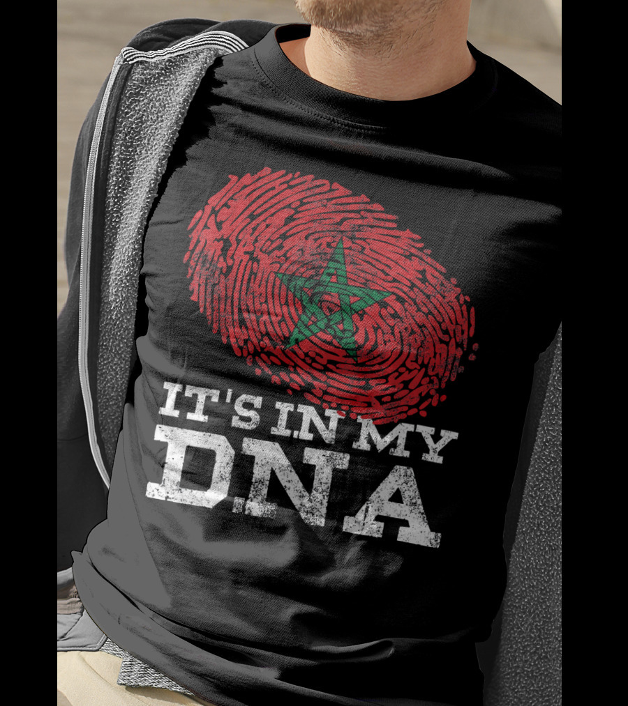 IT'S IN MY DNA Moroccan Moorish Fingerprint T-Shirt
