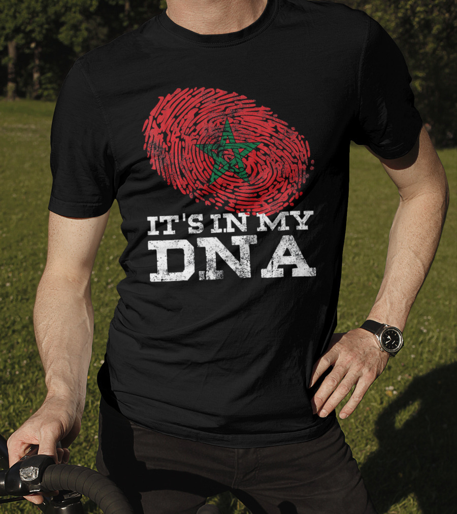 IT'S IN MY DNA Moroccan Moorish Fingerprint T-Shirt