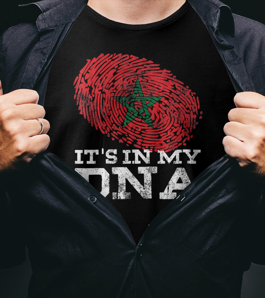 IT'S IN MY DNA Moroccan Moorish Fingerprint T-Shirt