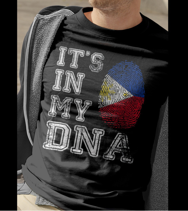 It's In My DNA Philippines Flag Fingerprint T-Shirt