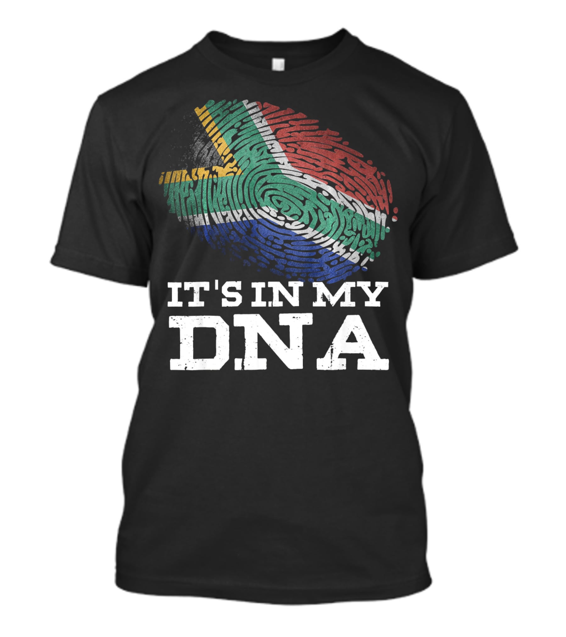 It's In My DNA South African Flag Fingerprint T-Shirt