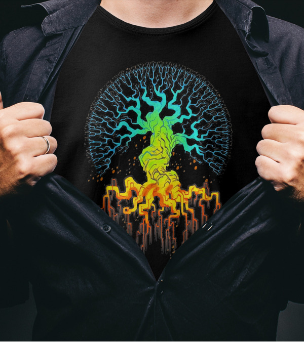 Tree Of Life Radiant Vibrant Roots And Branches T-Shirt