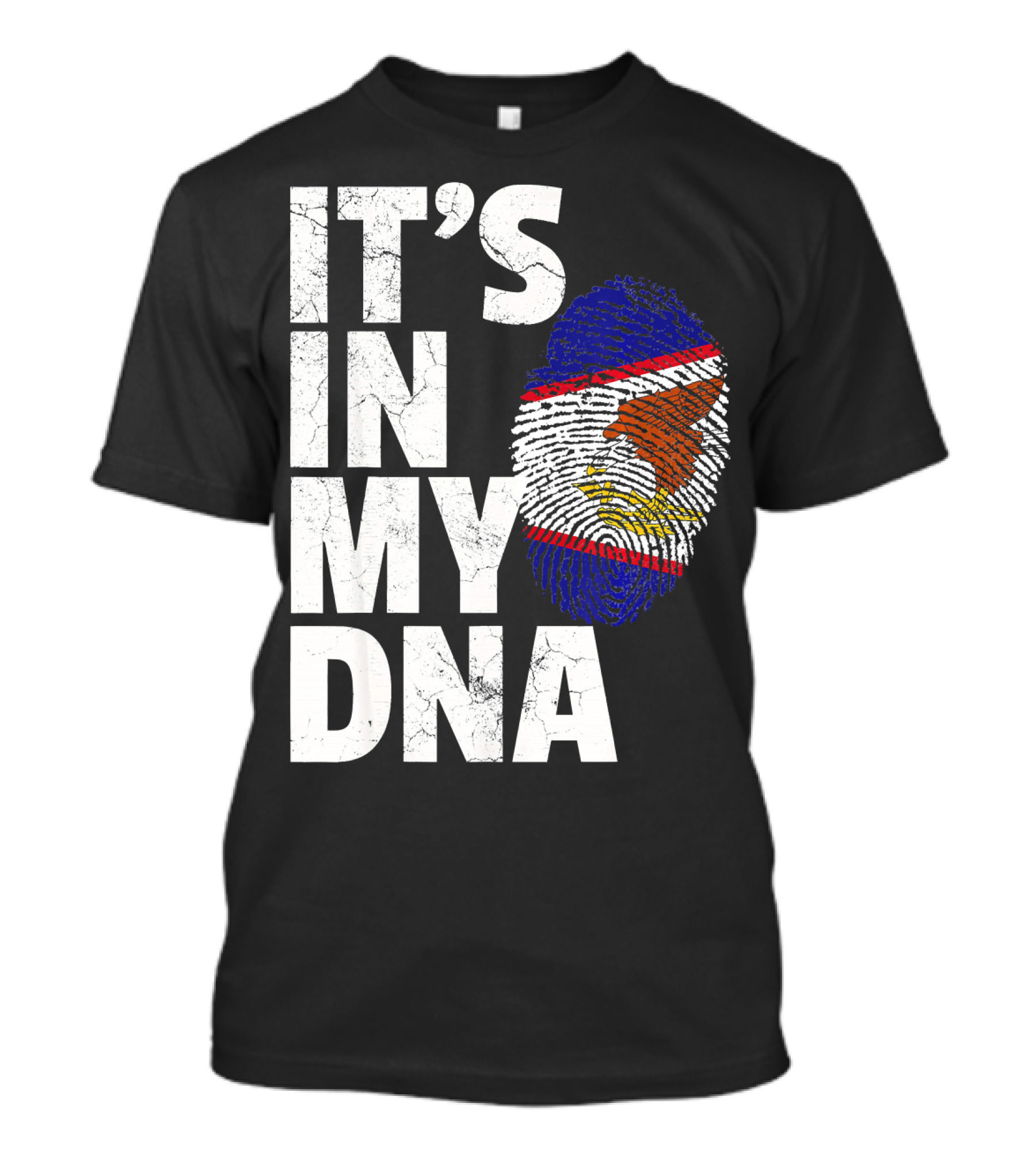 IT'S IN MY DNA American Samoa Flag Samoan Fingerprint T-Shirt