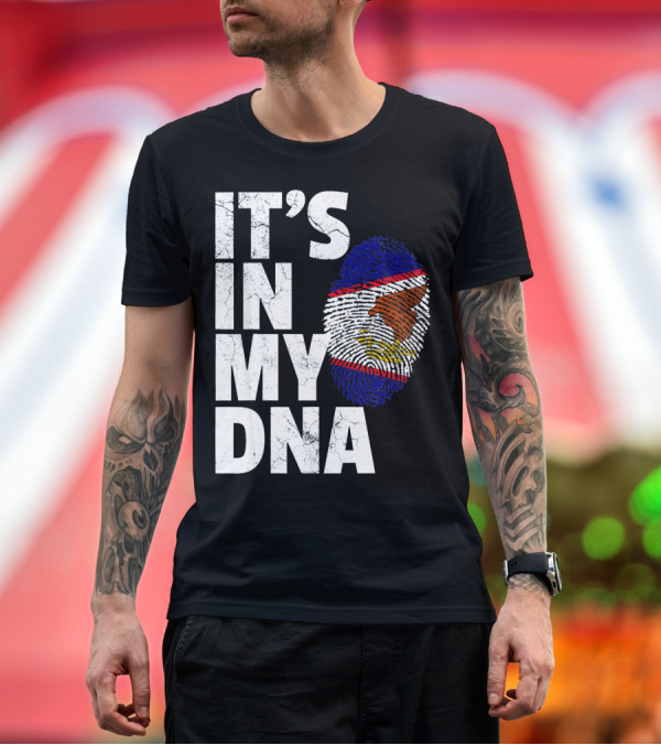 Premium T-Shirt: IT'S IN MY DNA American Samoa Flag Samoan Fingerprint T-Shirt IT'S IN MY DNA American Samoa Flag Samoan Fingerprint T-Shirt