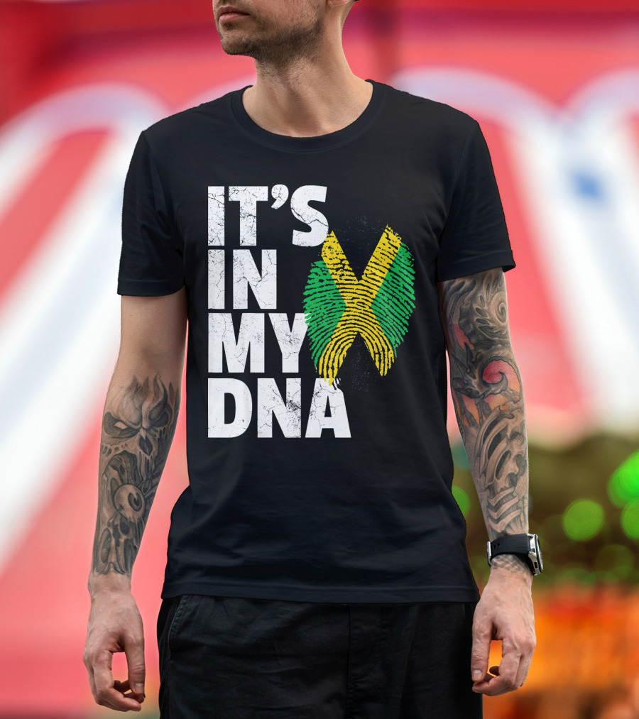 Jamaica Flag It's in My DNA Jamaican Pride Men T-Shirt