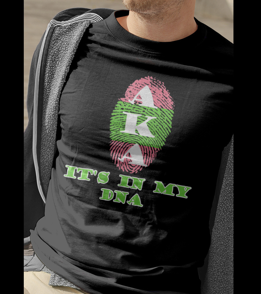 AKA Sorority It's In My DNA Fingerprint T-Shirt