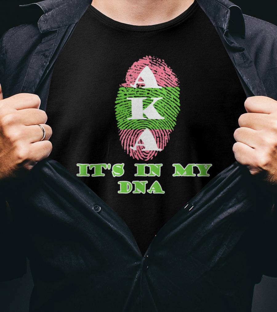 AKA Sorority It's In My DNA Fingerprint T-Shirt