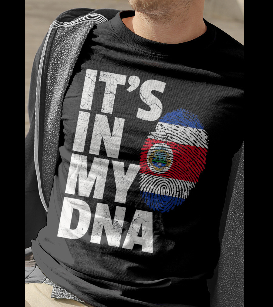 IT'S IN MY DNA Costa Rica Flag Rican Pride T-Shirt