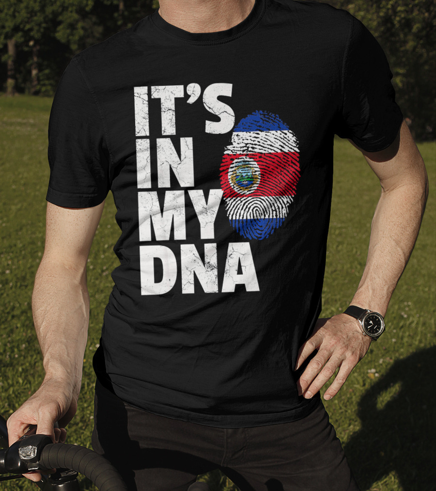 IT'S IN MY DNA Costa Rica Flag Rican Pride T-Shirt