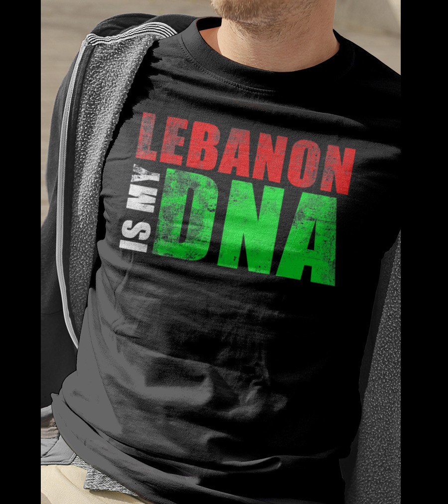 Lebanon Is My DNA Lebanese Flag Colors T-Shirt