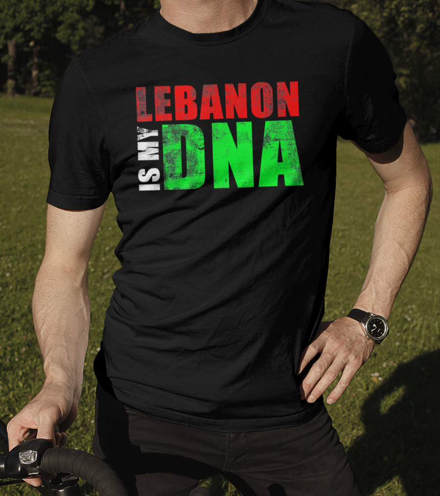 Lebanon Is My DNA Lebanese Flag Colors T-Shirt