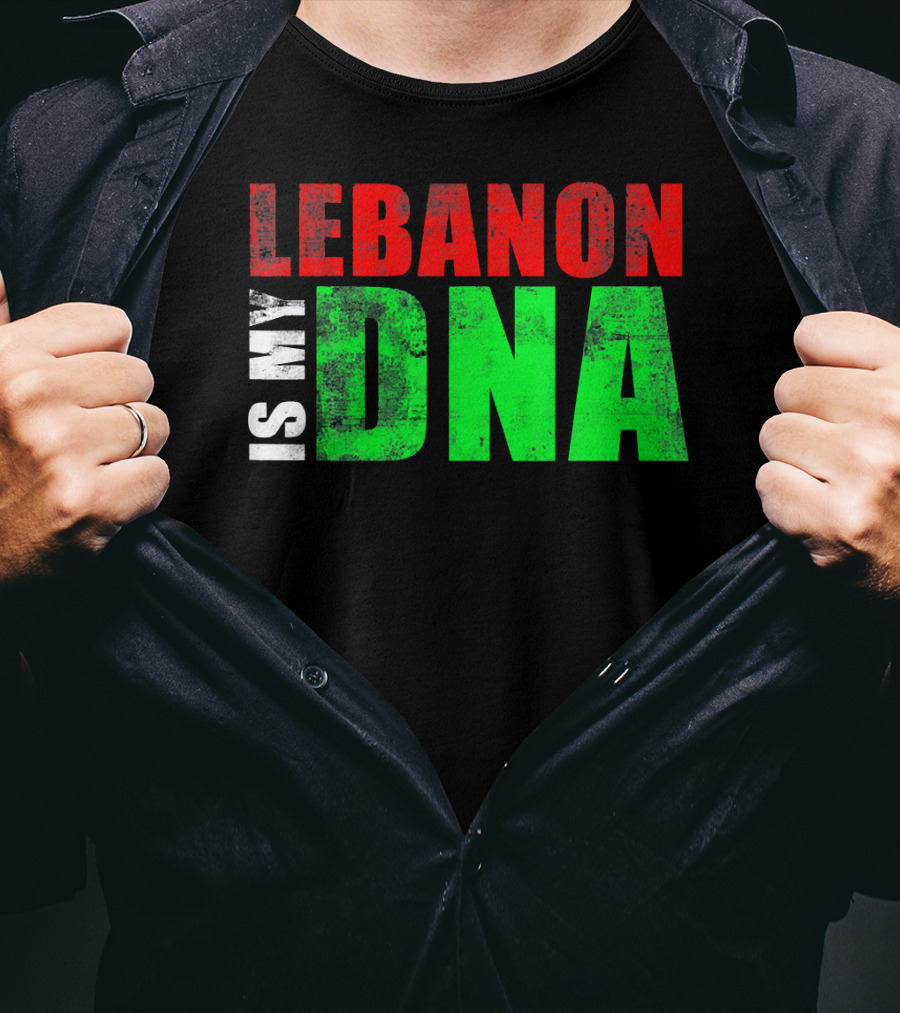Lebanon Is My DNA Lebanese Flag Colors T-Shirt