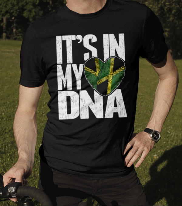 IT'S IN MY DNA Jamaican Flag Heart T-Shirt