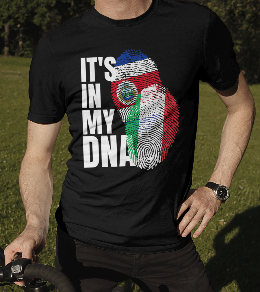 It's In My DNA Costa Rican Italian Flag Mix T-Shirt