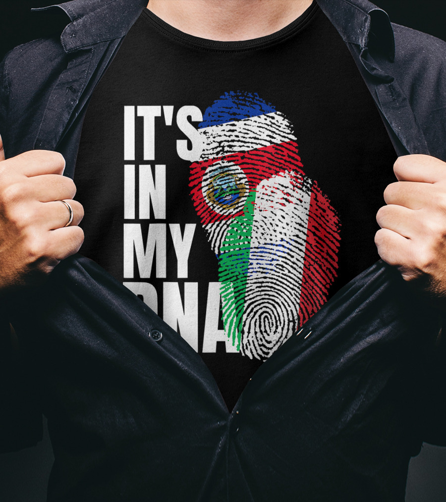 It's In My DNA Costa Rican Italian Flag Mix T-Shirt