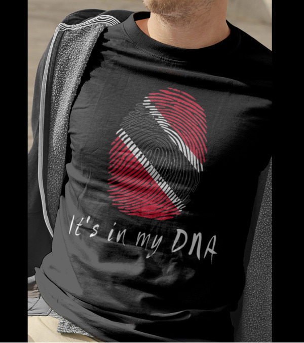 Trinidad Flag It's In My DNA Fingerprint T-Shirt