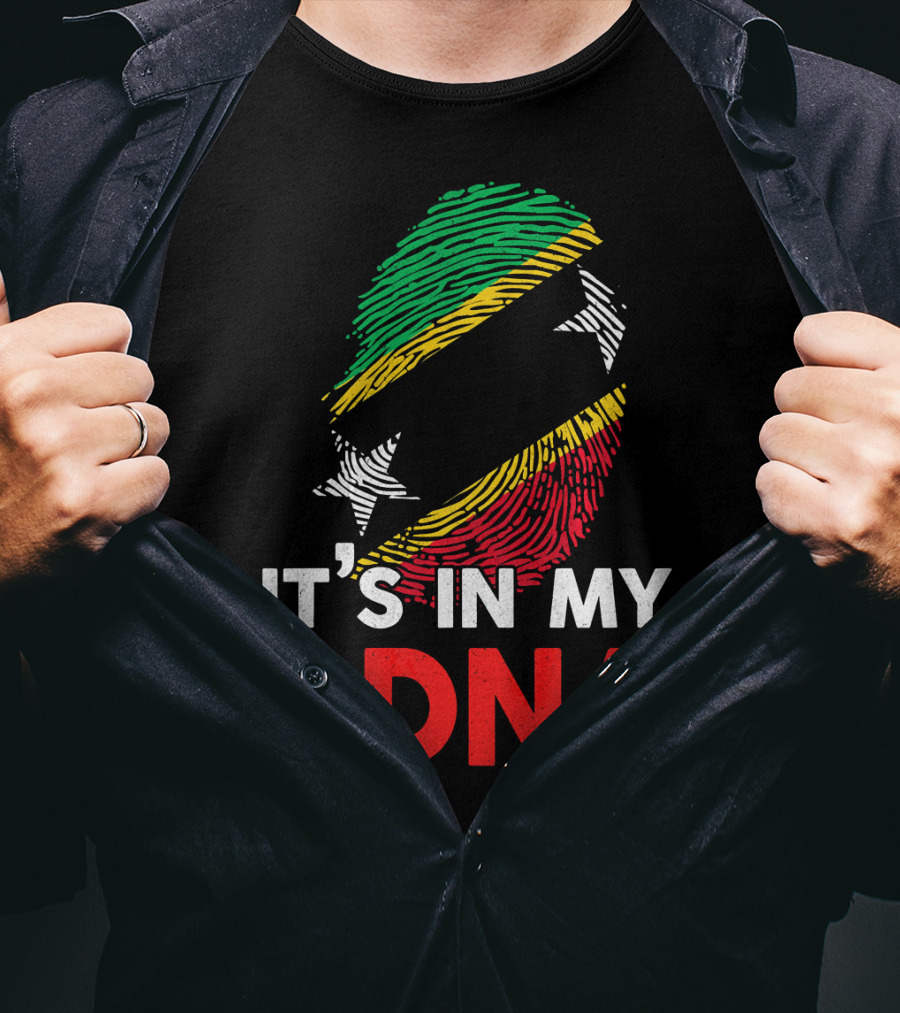 St Kitts And Nevis Fingerprint It's In My DNA T-Shirt