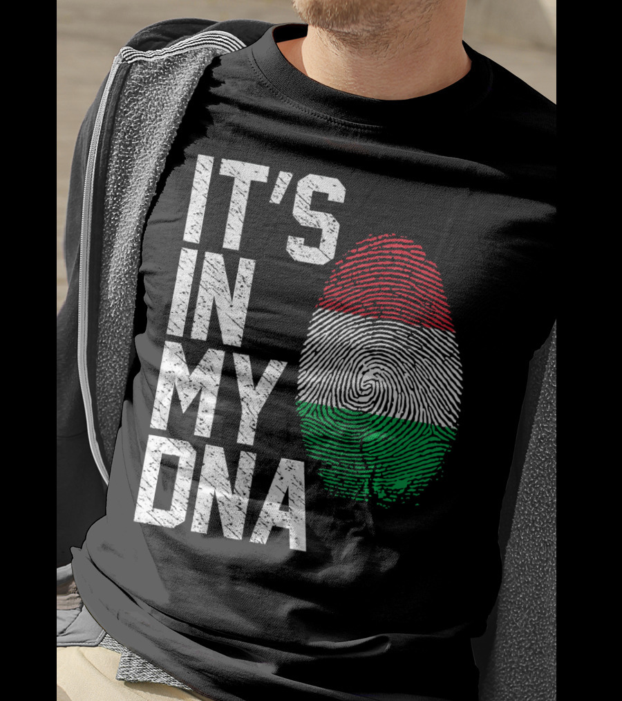 It's In My DNA Italian Italy Flag Fingerprint T-Shirt