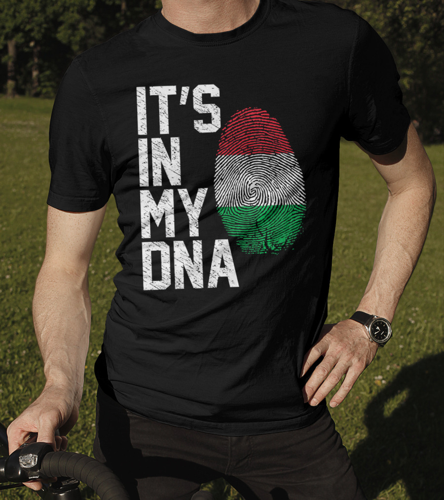 It's In My DNA Italian Italy Flag Fingerprint T-Shirt