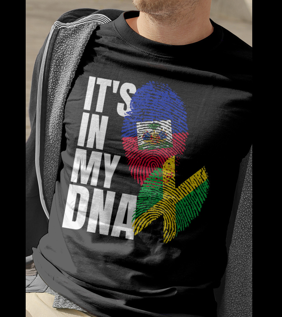 Jamaican Haitian Mix It's In My DNA Flag Heritage T-Shirt