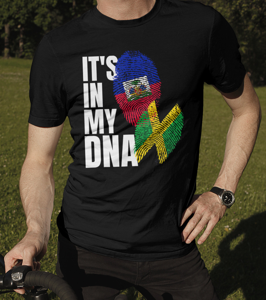 Jamaican Haitian Mix It's In My DNA Flag Heritage T-Shirt