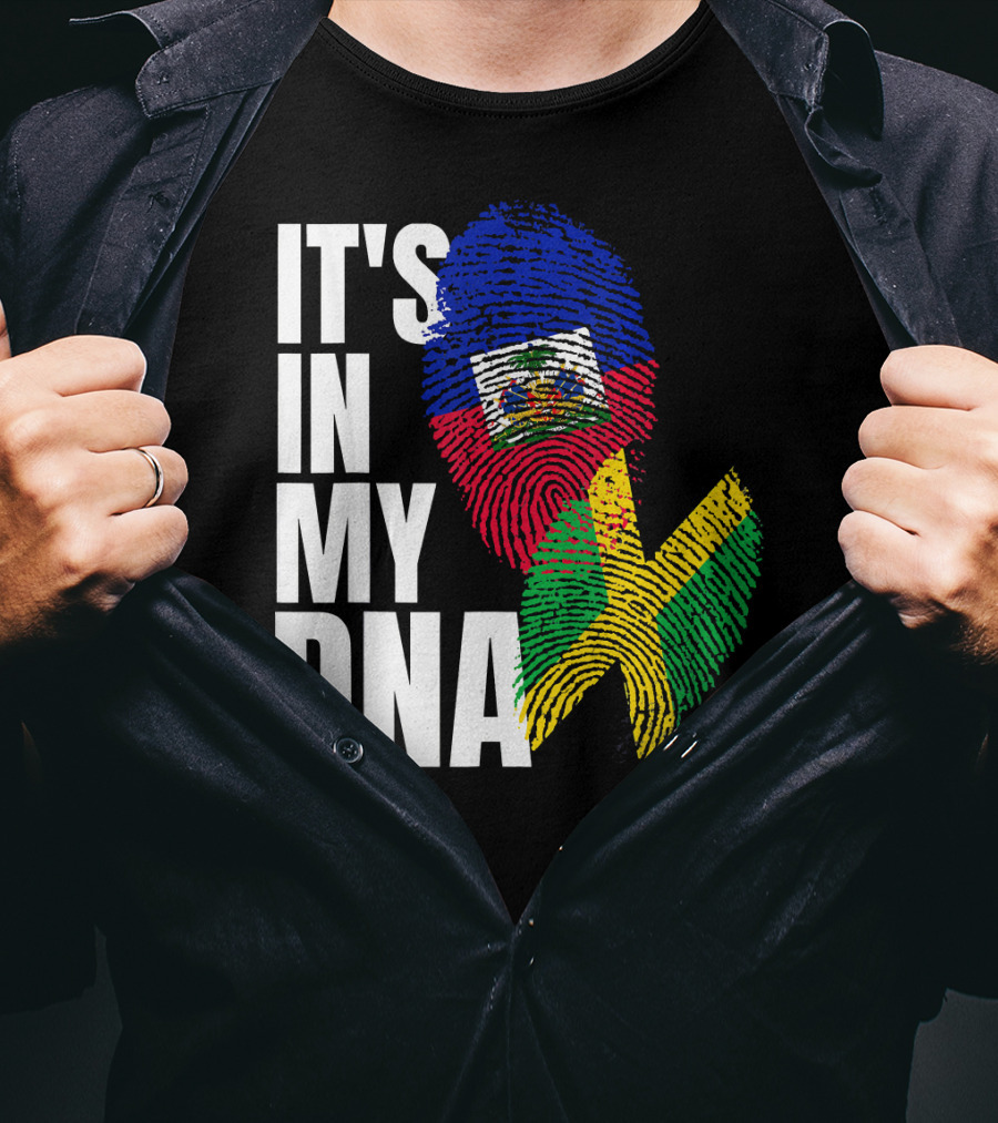 Jamaican Haitian Mix It's In My DNA Flag Heritage T-Shirt